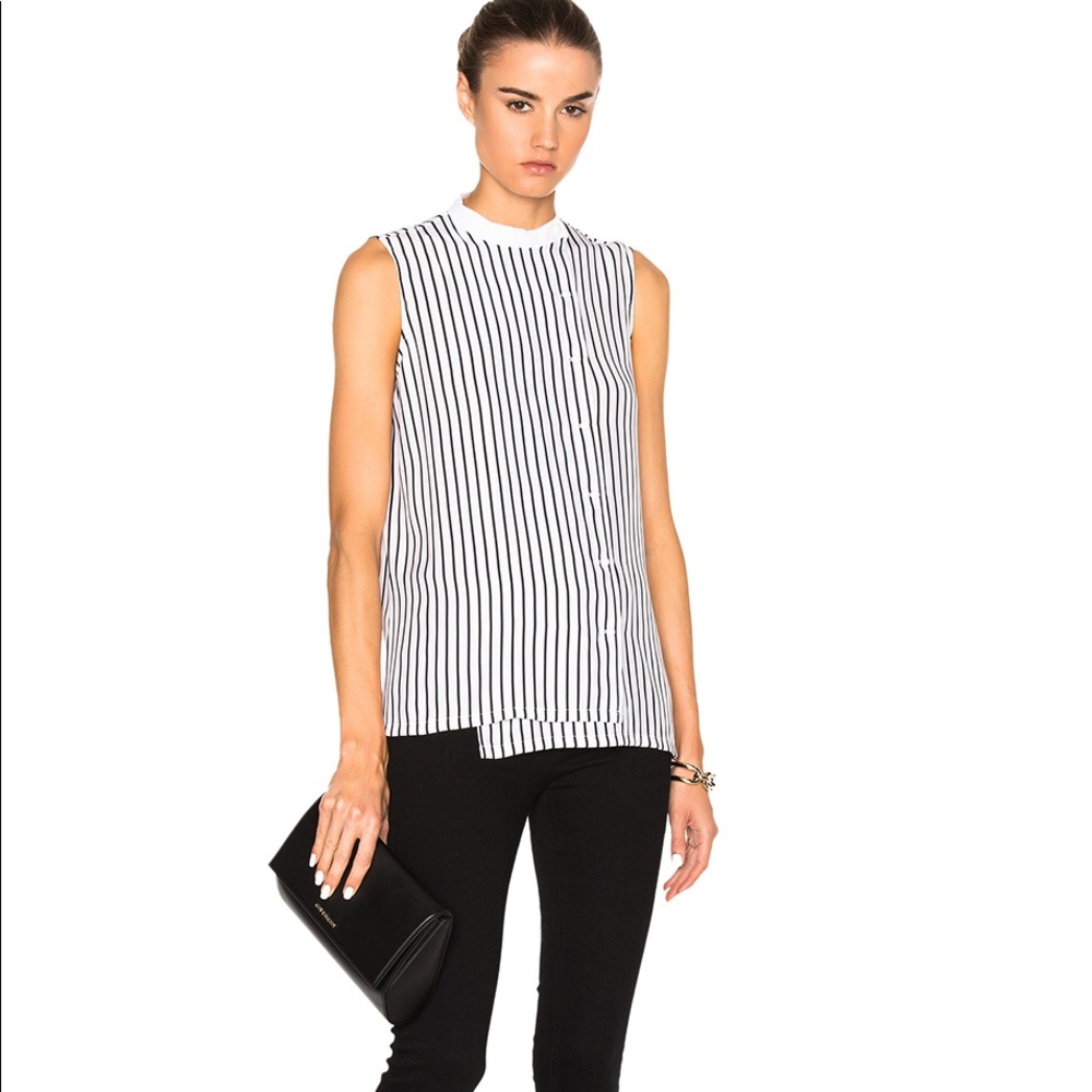 Frame denim sleeveless overlap